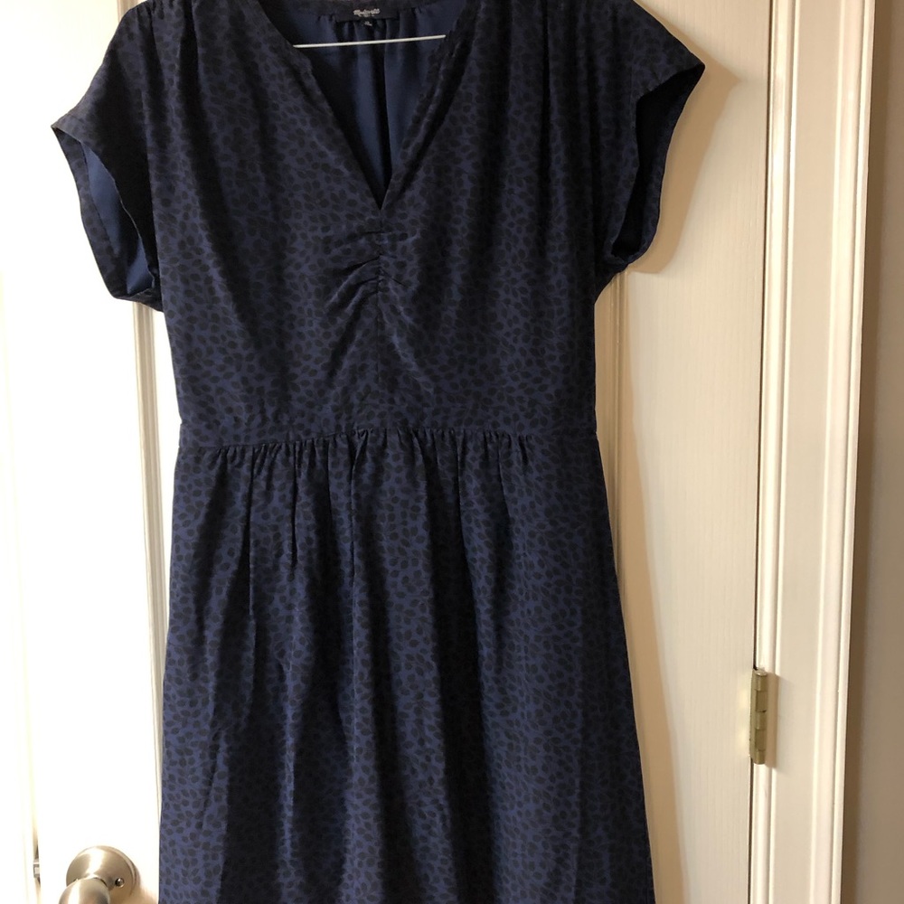 Madewll blue and black silk dress